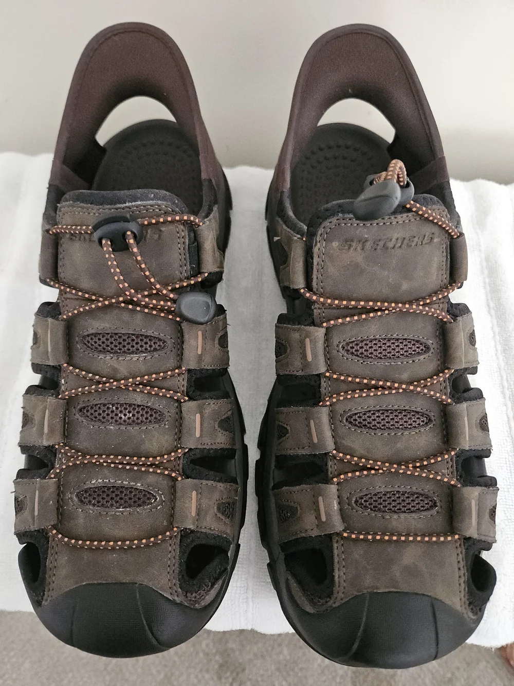 Skechers Men’s Slip-ins Brown 11 Tresmen Norvick Sandals Closed Toe #205187
